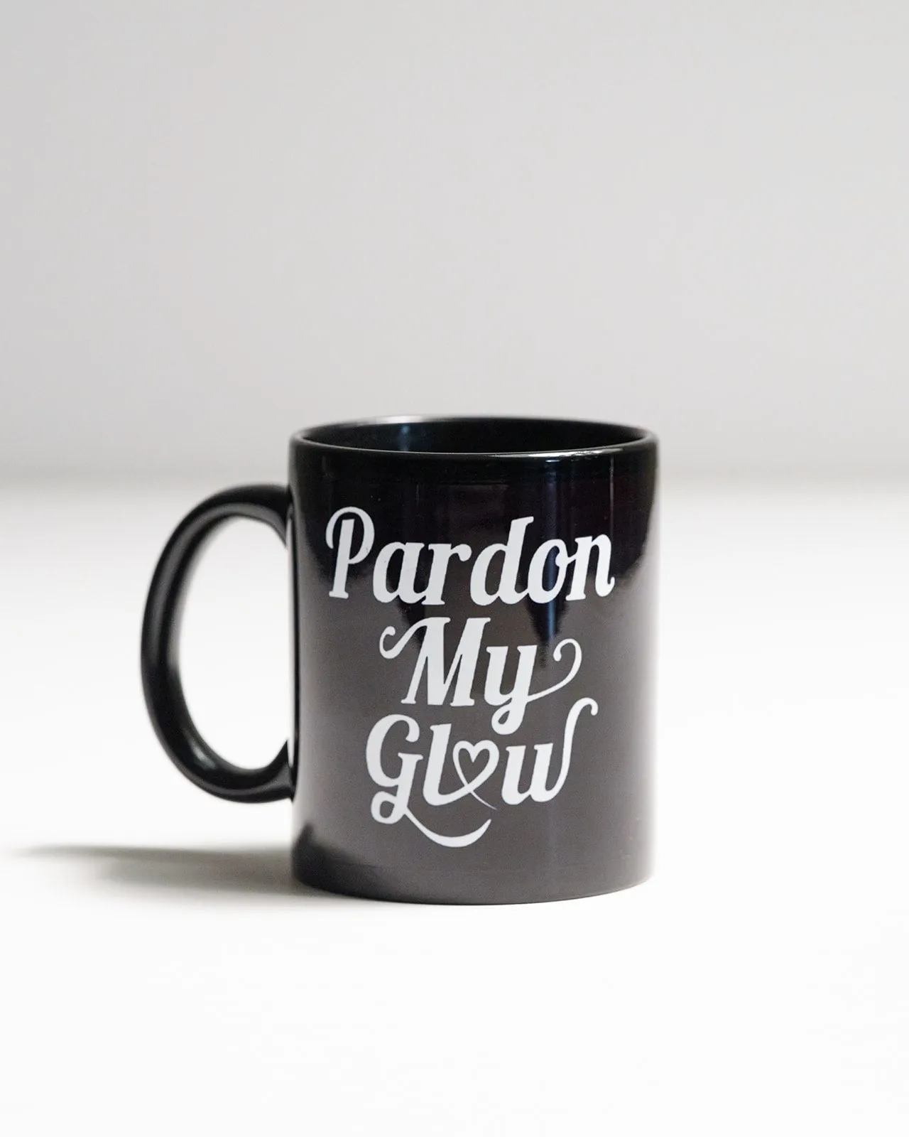 Pardon My Glow Mug - Cursive Letters