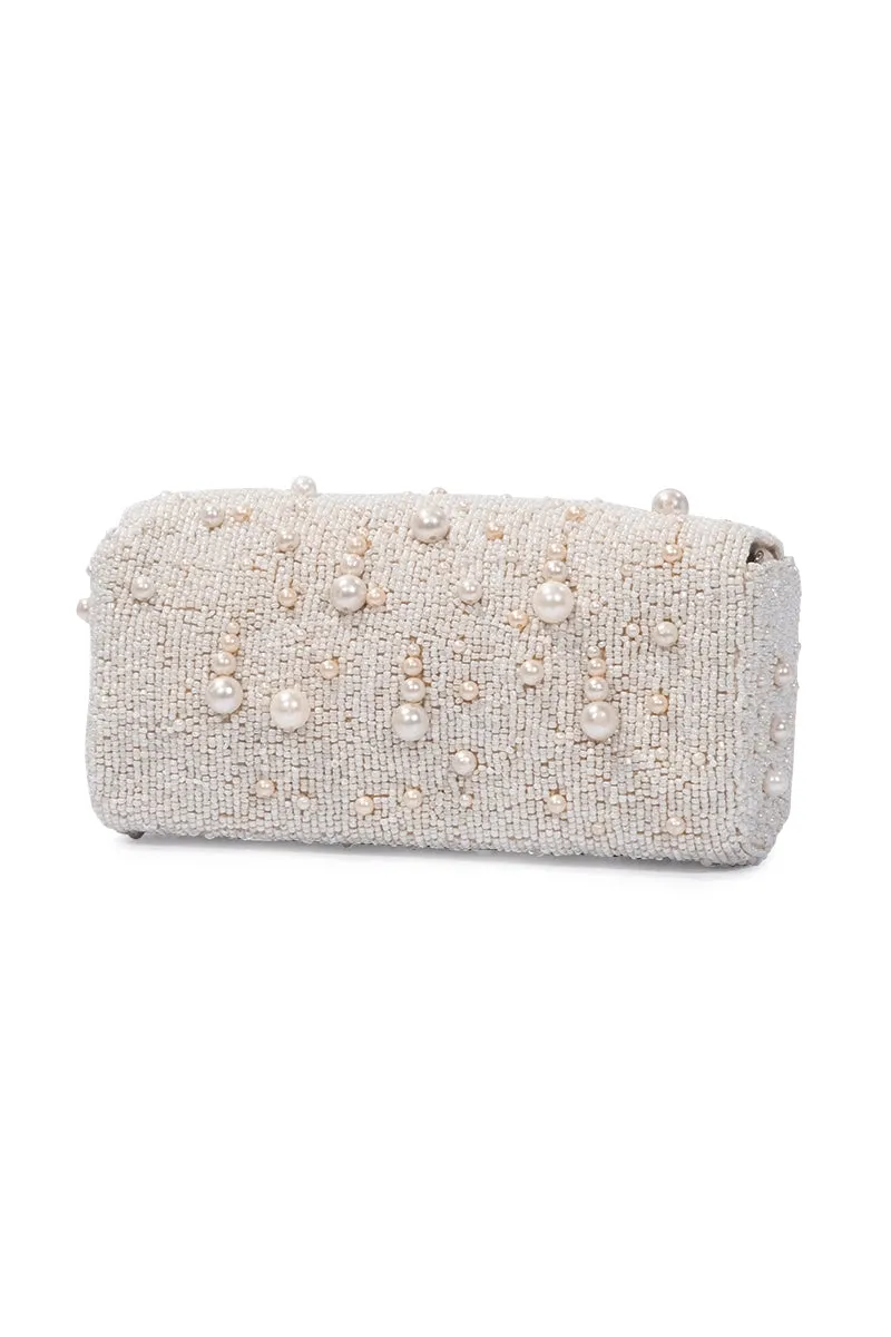 Pearl Studded Crossbody Clutch