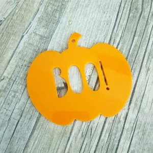 Personalised Acrylic Pumpkin Bauble/Tag