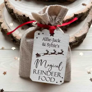 Personalised Reindeer Food Bag & Tag