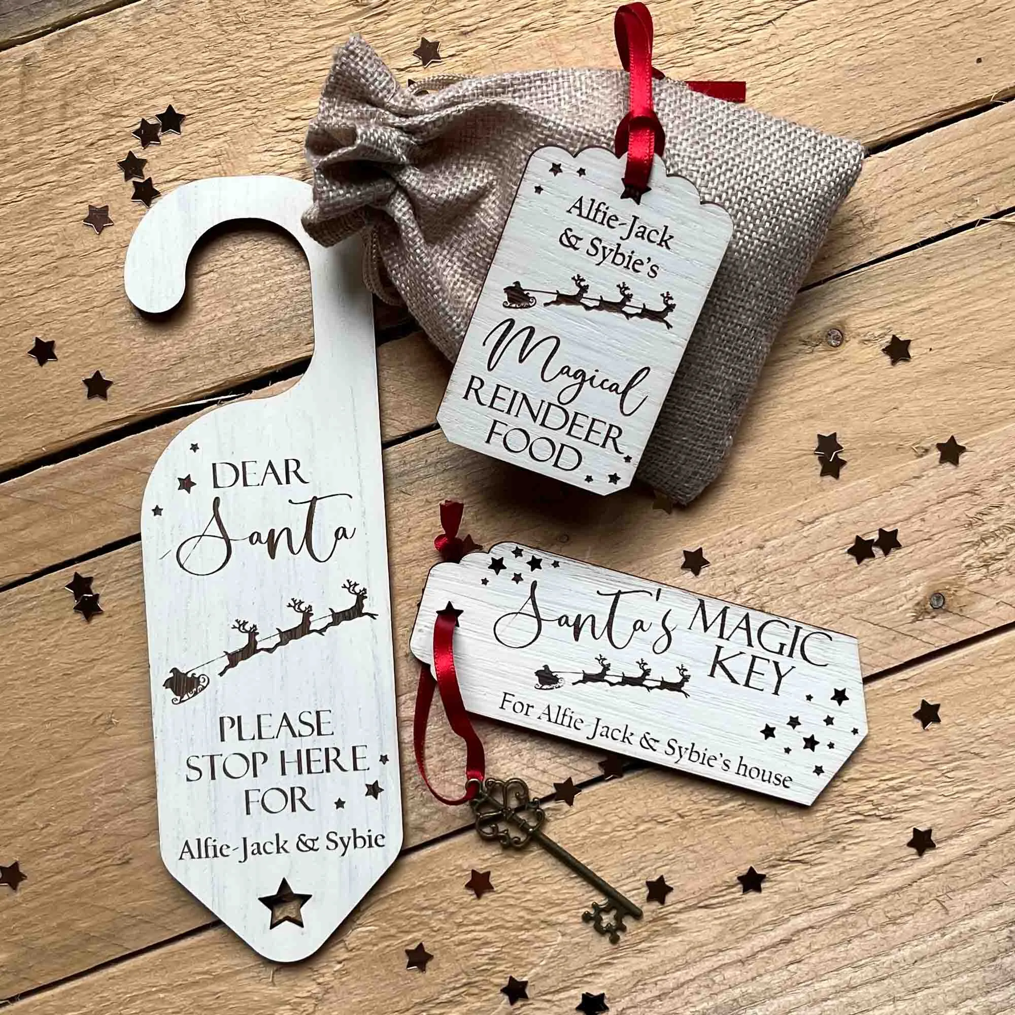 Personalised Reindeer Food Bag & Tag