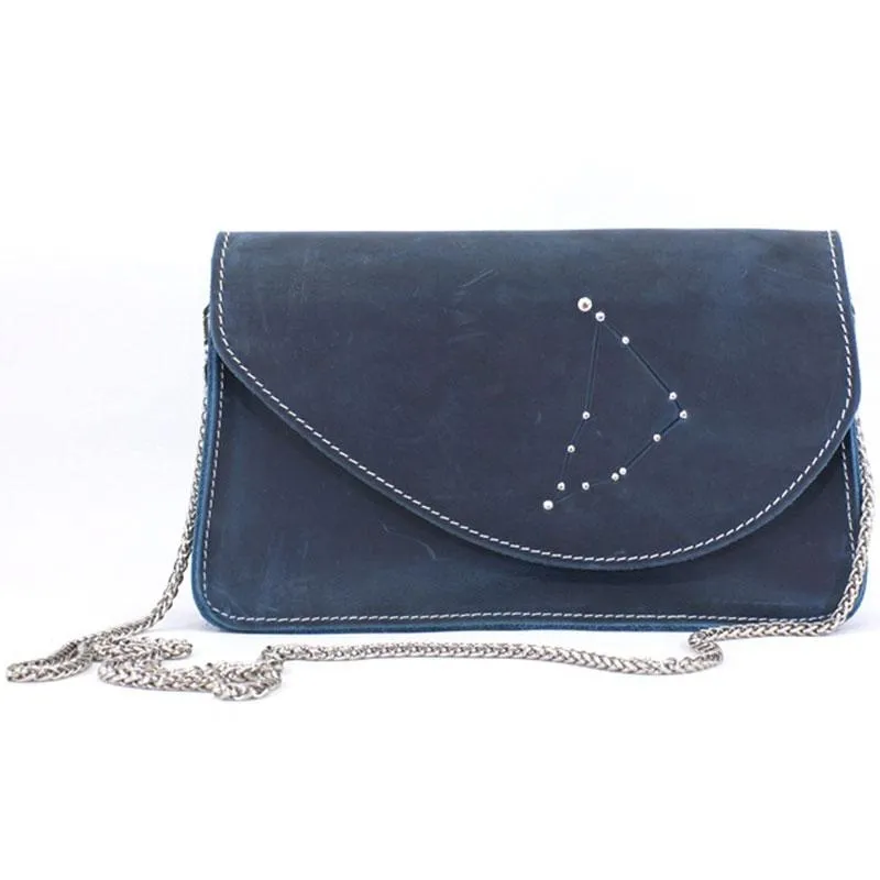 PERSONALIZED MONOGRAMMED GIFT CUSTOM HANDMADE Chain LEATHER CUTE Constellation SHOULDER BAG PURSE CROSSBODY BAG PURSE for Women