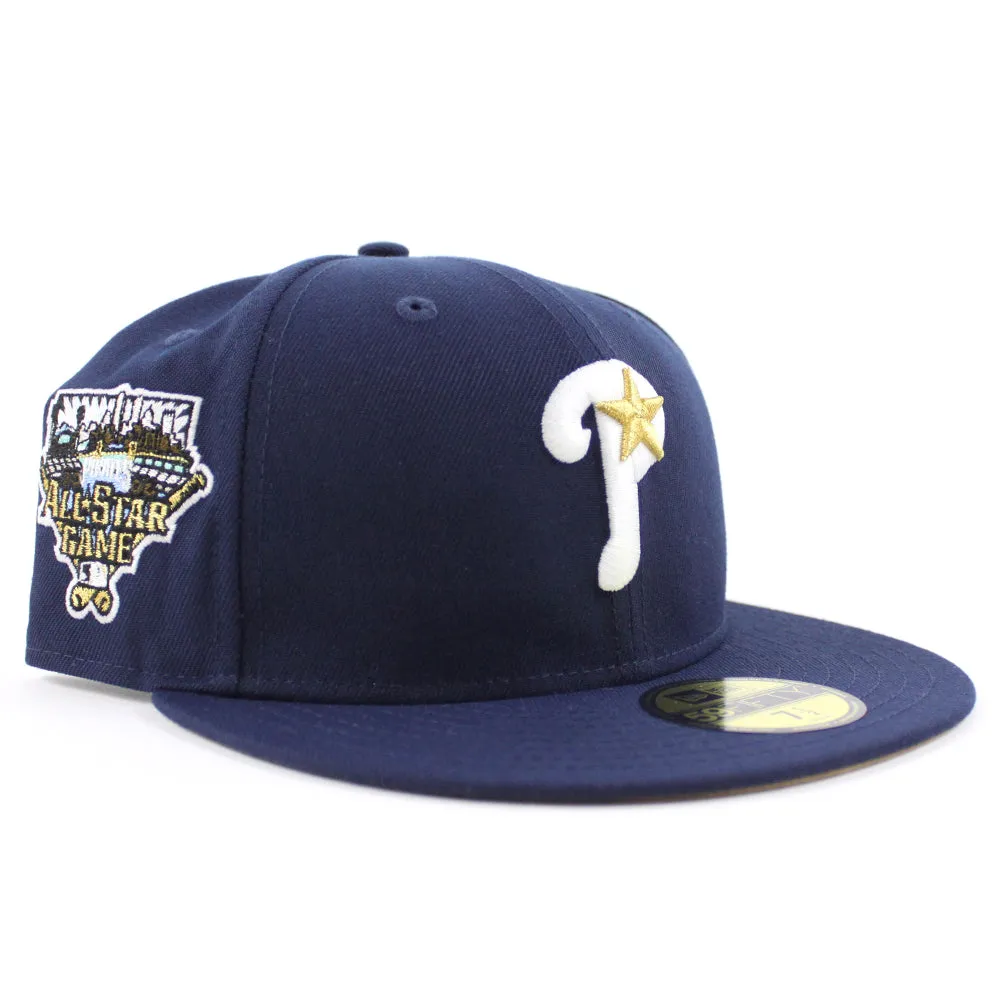 Philadelphia Phillies 2006 All-Star Game 59Fifty New Era Fitted Hats (GITD OceanSide Blue Khaki Under Brim)
