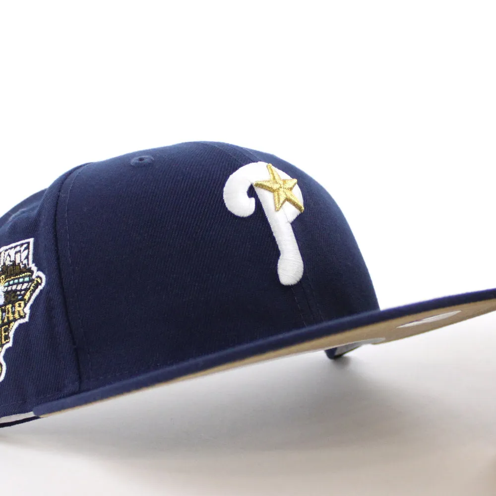 Philadelphia Phillies 2006 All-Star Game 59Fifty New Era Fitted Hats (GITD OceanSide Blue Khaki Under Brim)