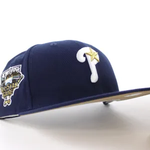 Philadelphia Phillies 2006 All-Star Game 59Fifty New Era Fitted Hats (GITD OceanSide Blue Khaki Under Brim)
