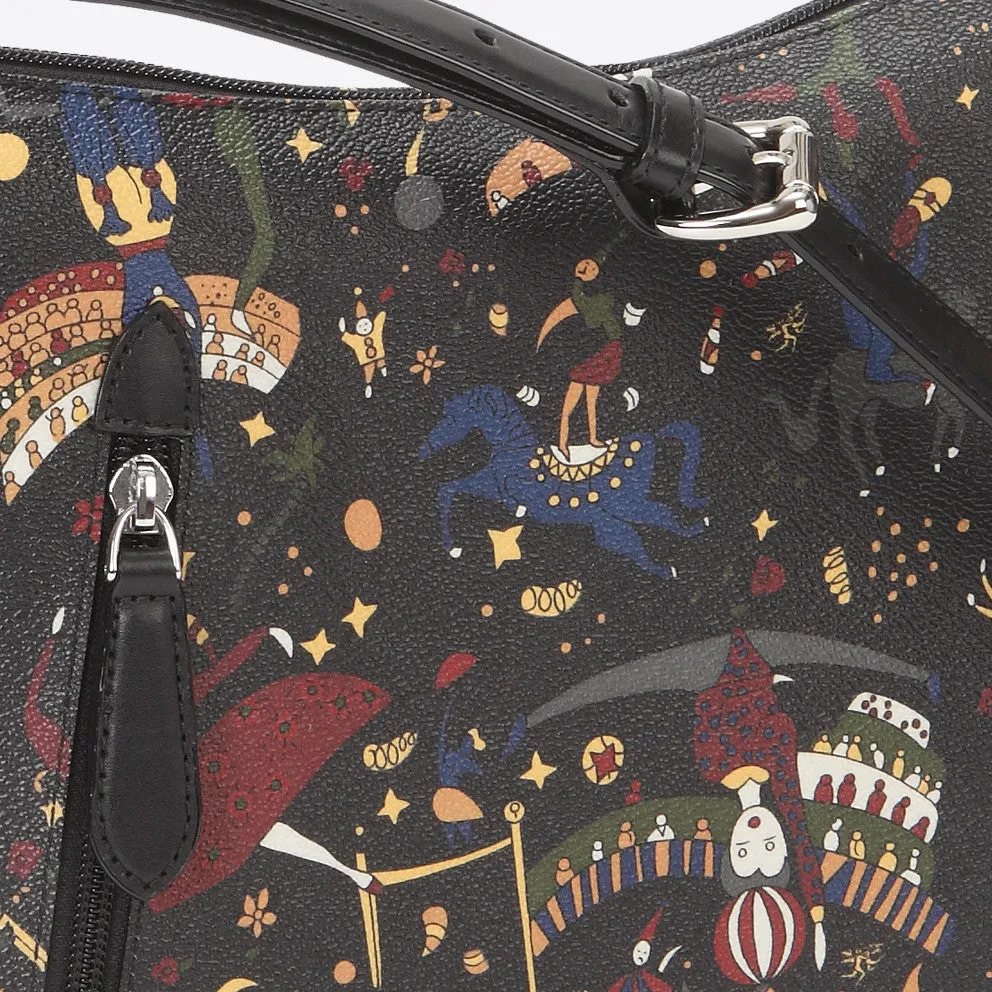 Piero Guidi Magic Circus - 11.5 x 9.5 x 5 in. Black Messenger Bag