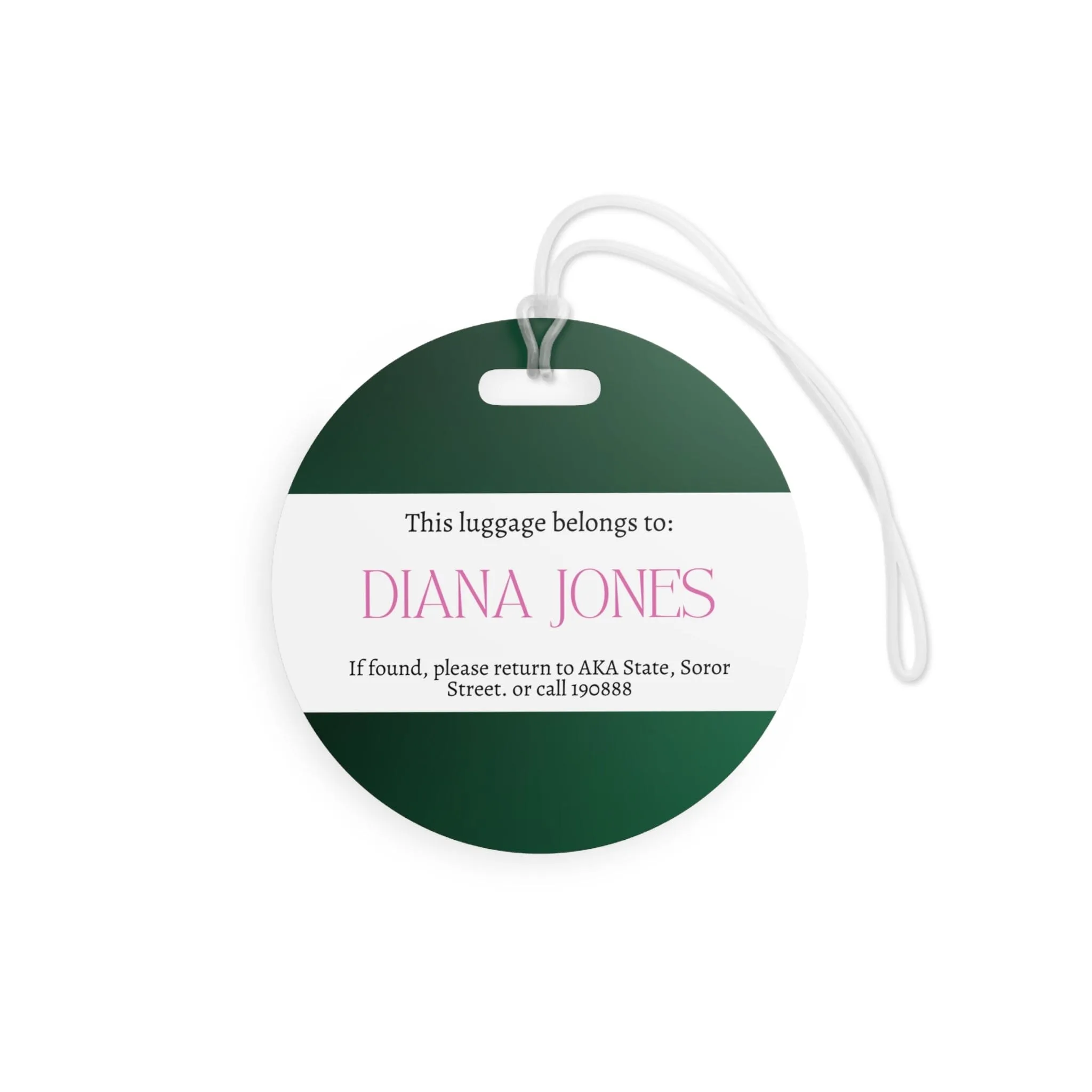 Pink and Green Affair Luggage Tag