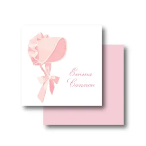 Pink Bonnet Bag Tag