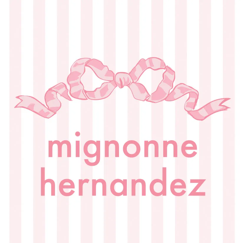 Pink Chintz Bow Bag Tag