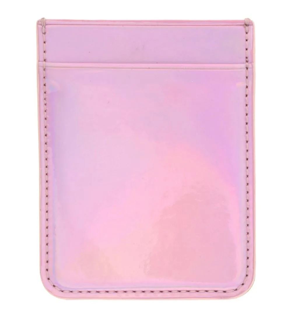 Pink Iridescent Phone Wallet