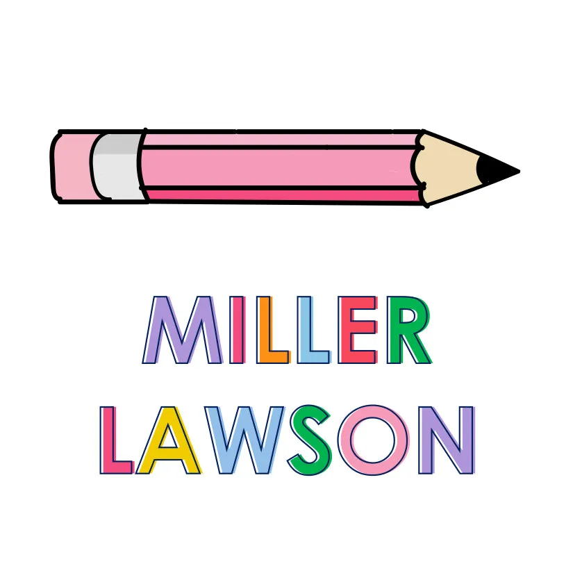 Pink Pencil Bag Tag