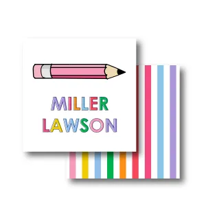 Pink Pencil Bag Tag