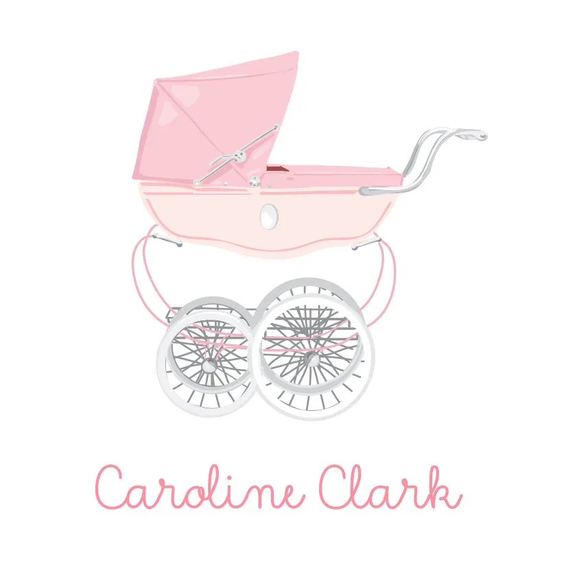 Pink Pram Bag Tag