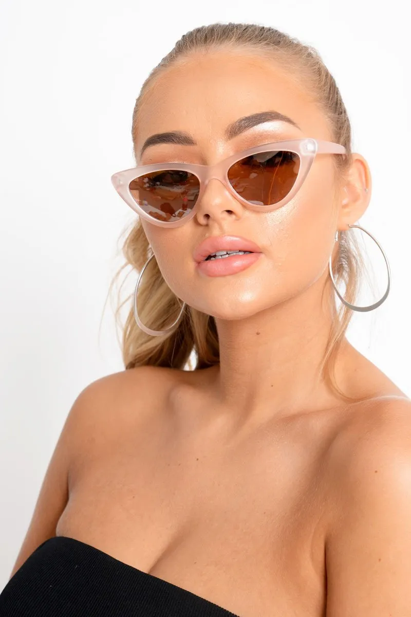 Pink Reflective Cat eye Sunglasses - Milany