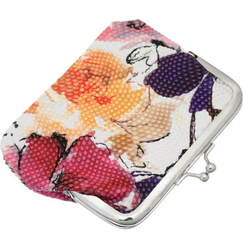 Pink Yellow Art Deco Kisslock Wallet