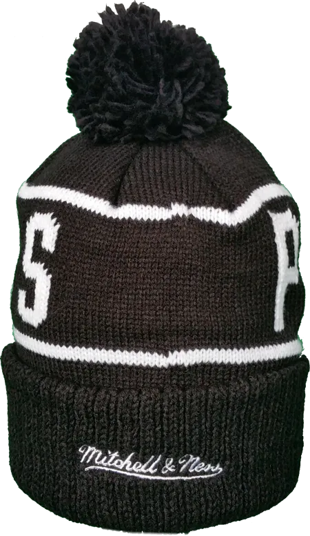 Pittsburgh Penguins Mitchell & Ness Black and White Reflective Logo NHL Toque
