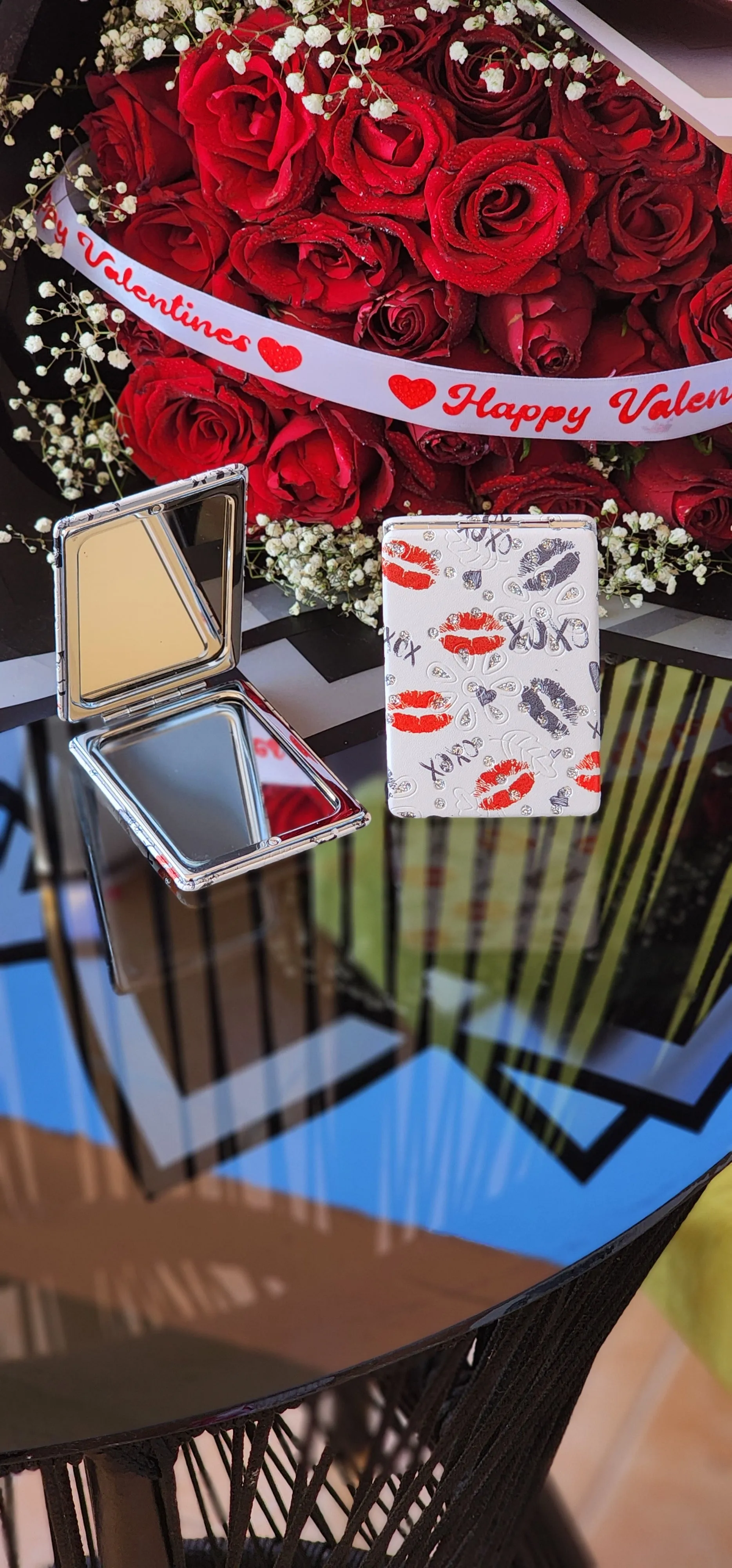 Pocket mirror cute love shiny
