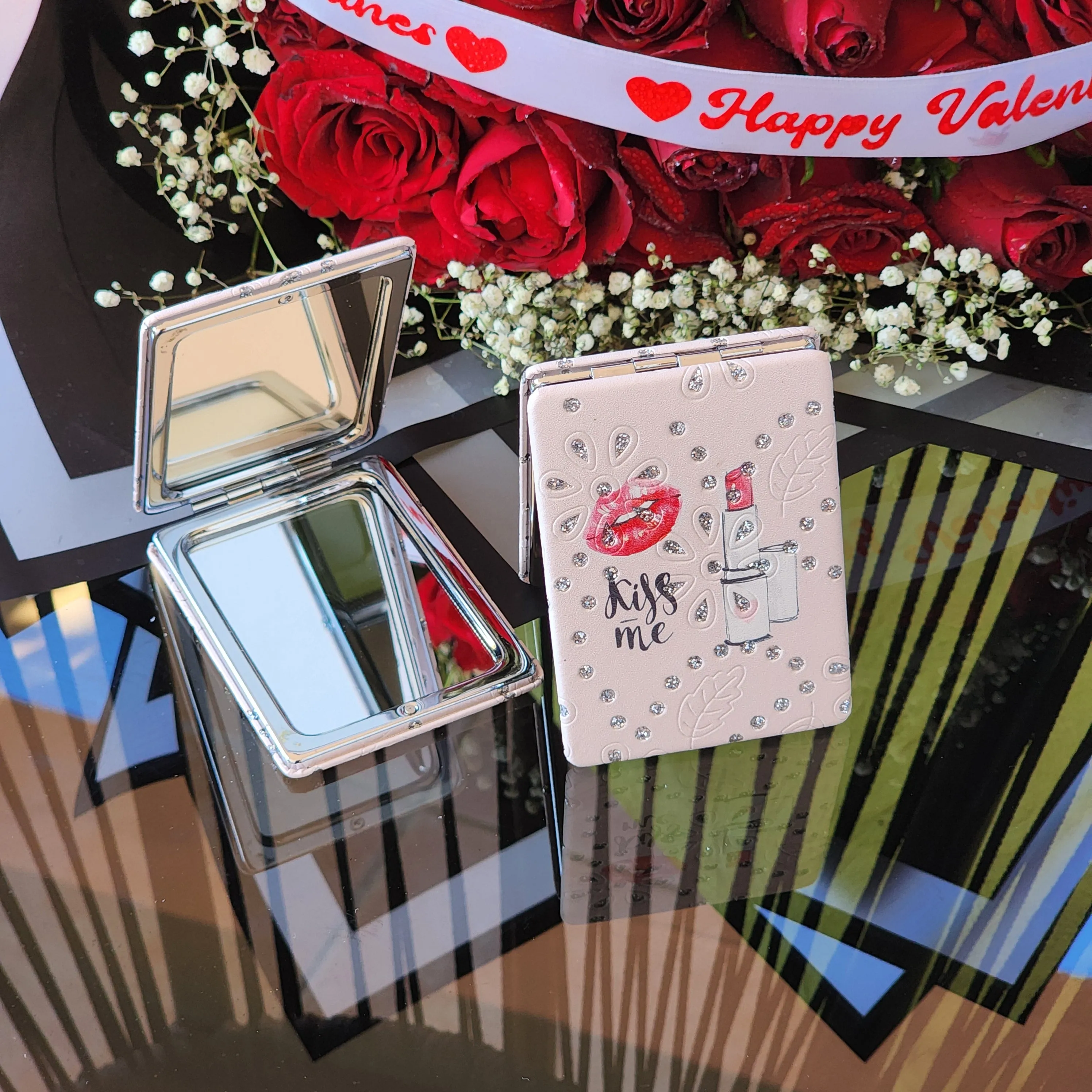 Pocket mirror cute love shiny