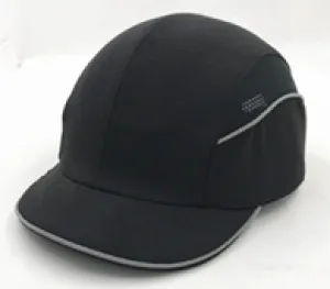 PPESAFETY  BASEBALL BUMP CAP, VISOR MID-PEAK W/ SIDE MESH AND REFLECTIVE PIPING, NAVY BLUE