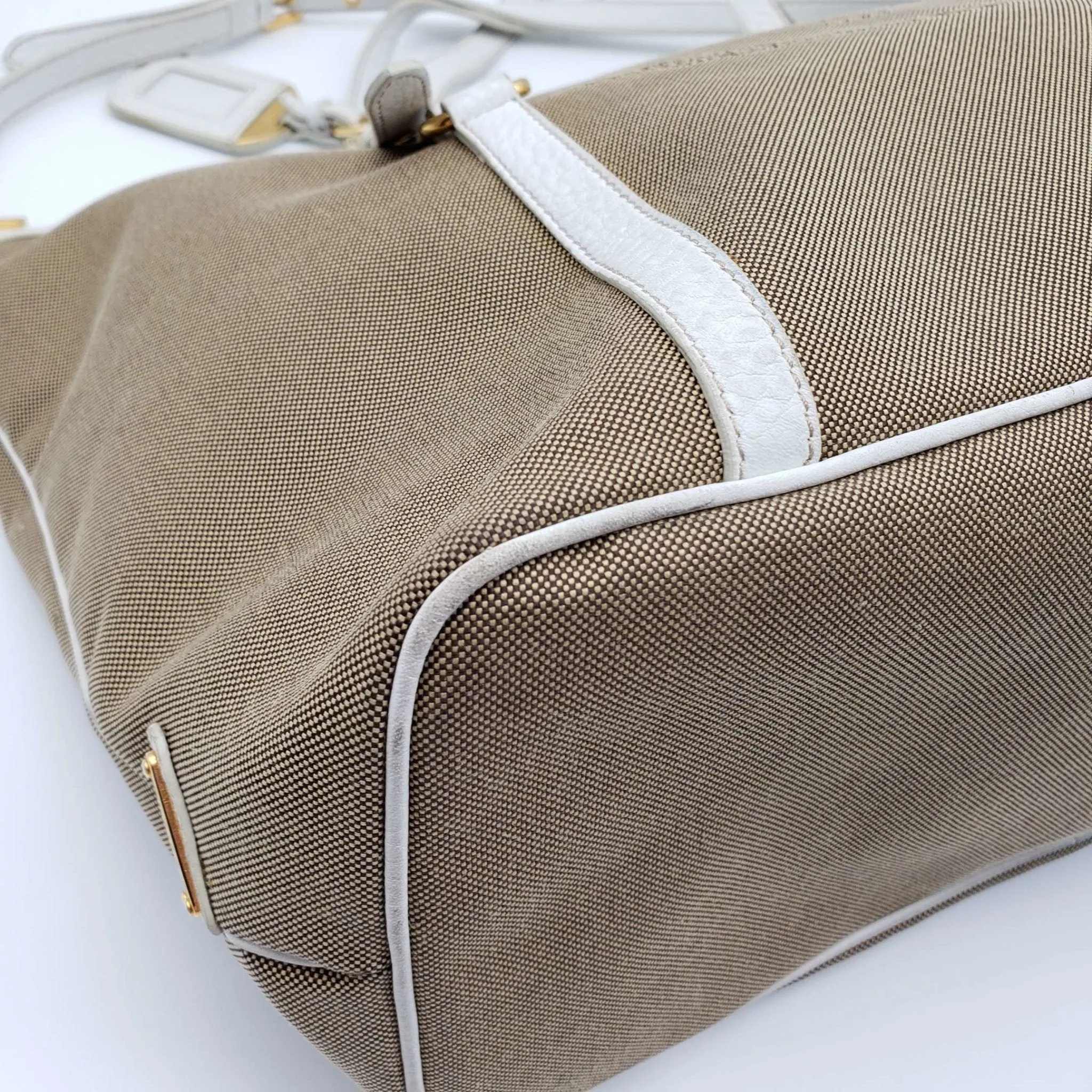 Prada  Jacquard Logo Shoulder Bag