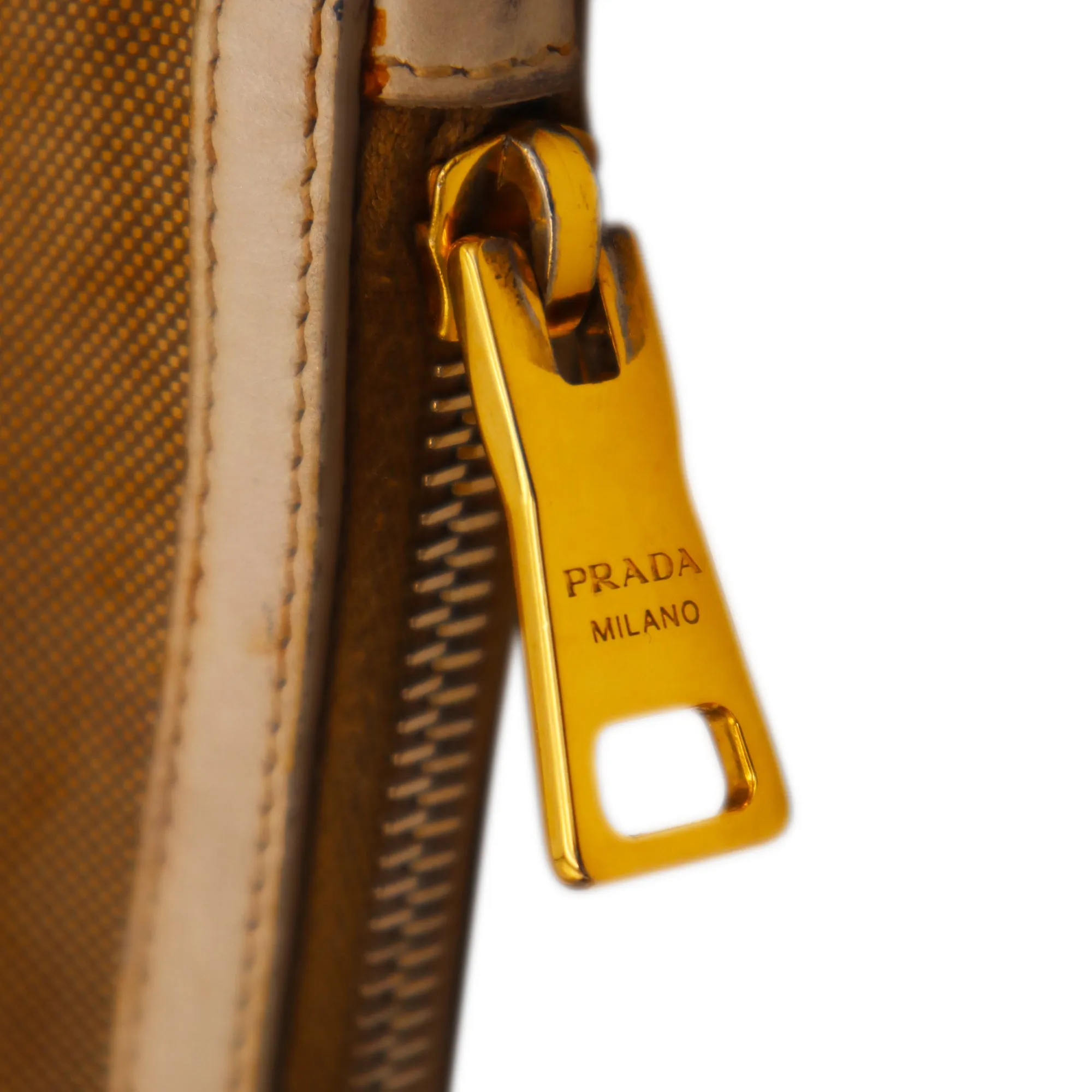 Prada Logo Jacquard Canvas Shoulder Bag