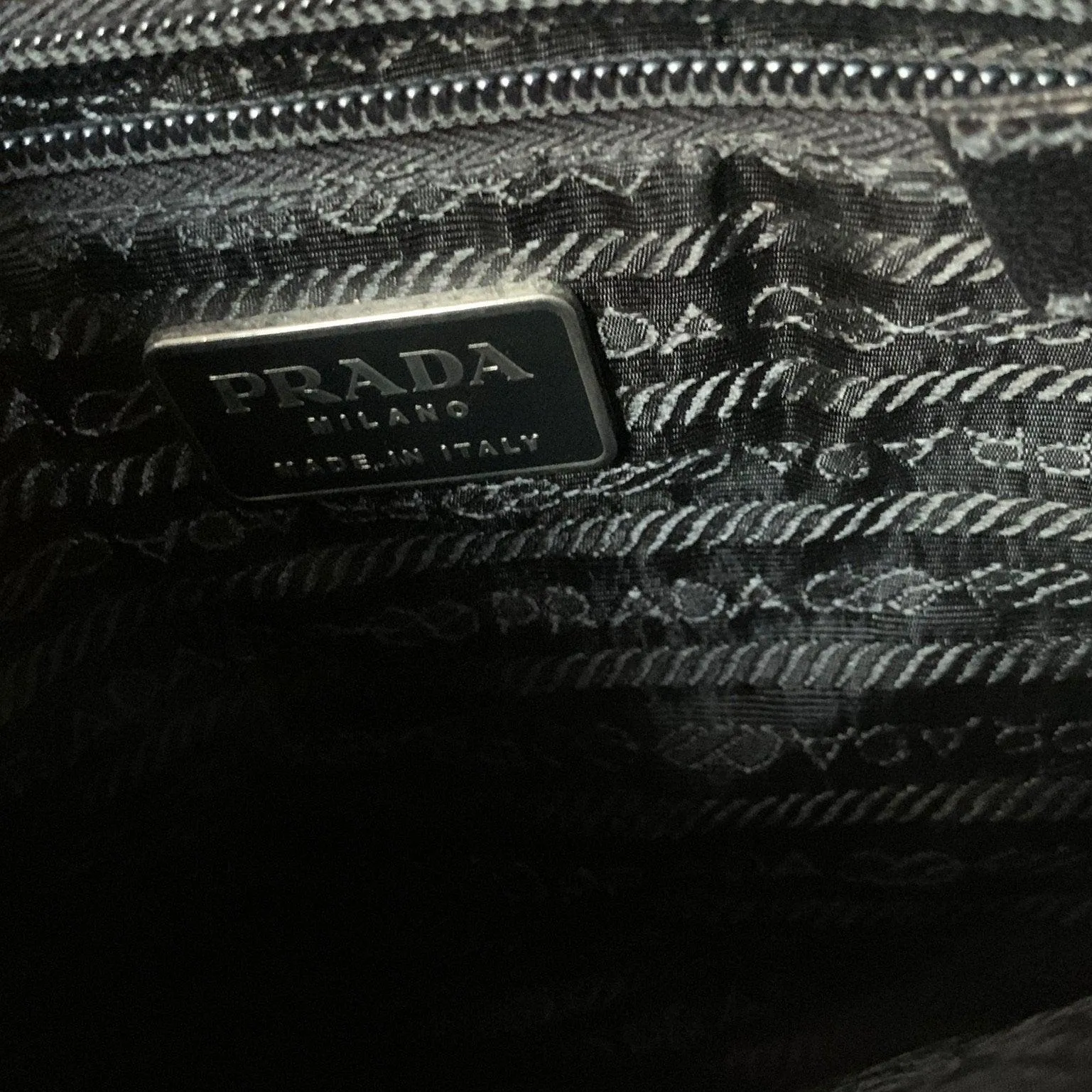Prada Logo Plastic Chain Shoulder Bag