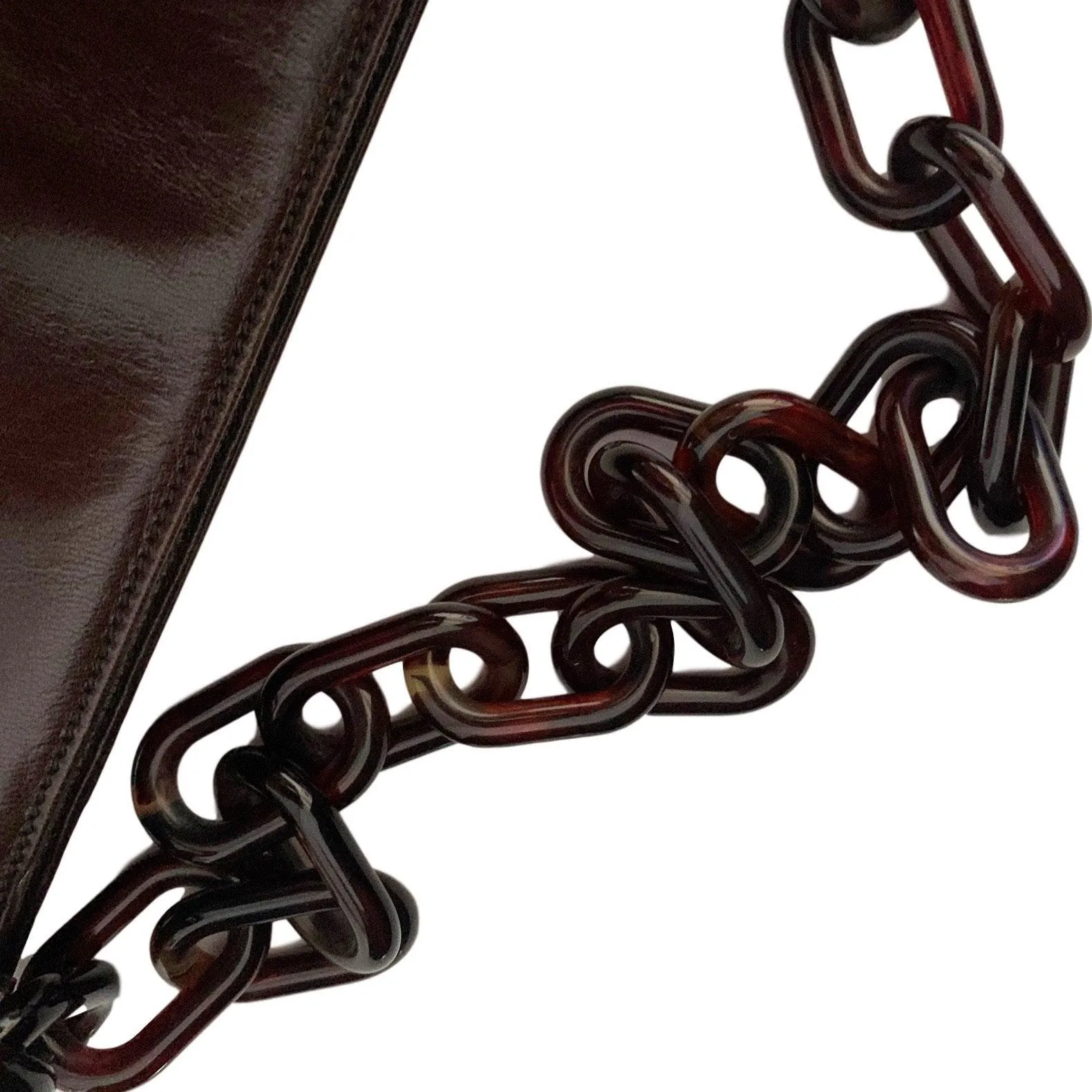 Prada Logo Plastic Chain Shoulder Bag
