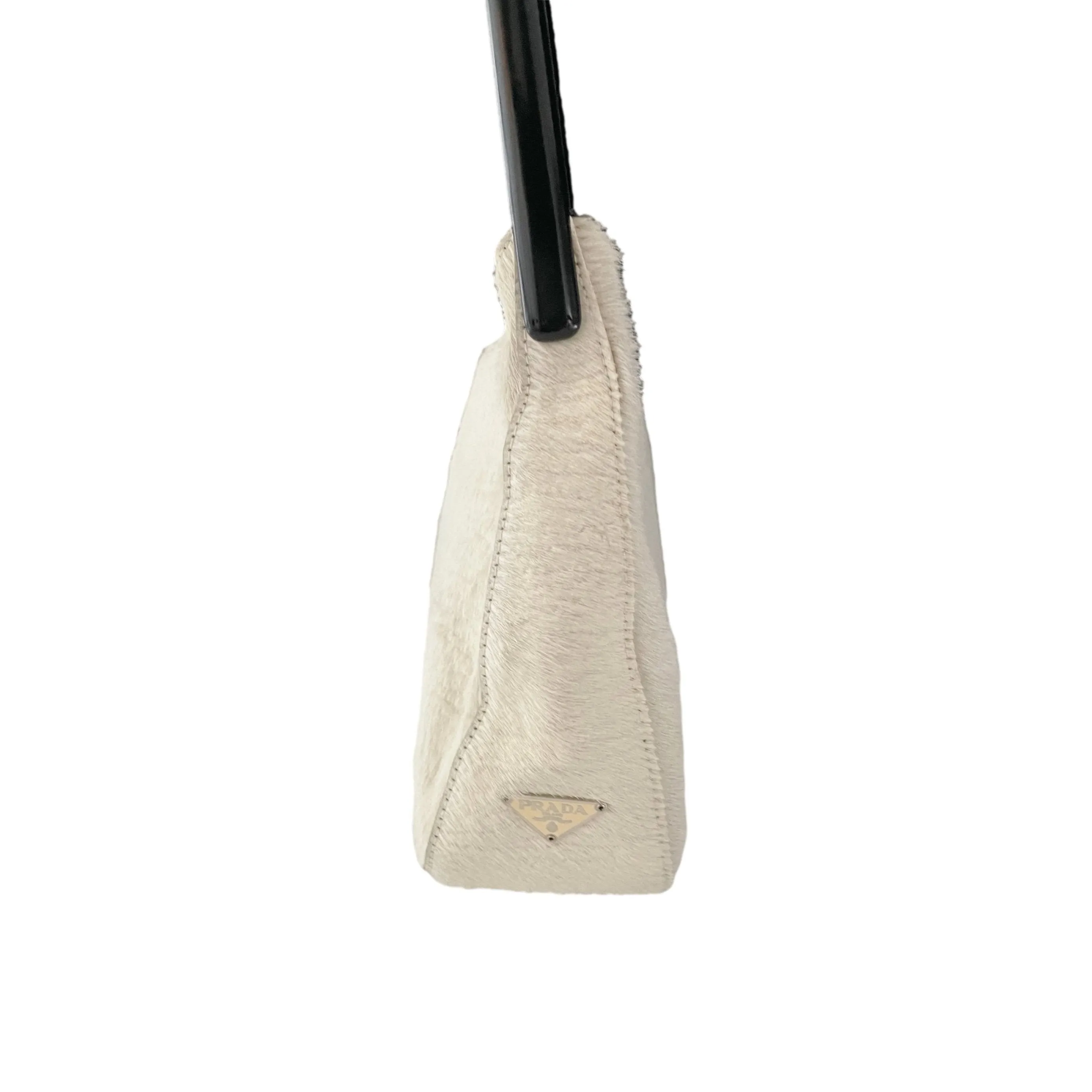 Prada White Logo Shoulder Bag