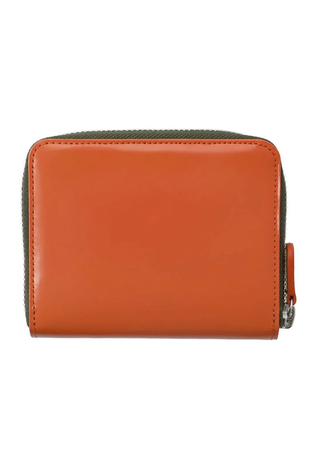 PS Leather Wallet Zip Multi Wallet(Glass Leather) Black/Orange