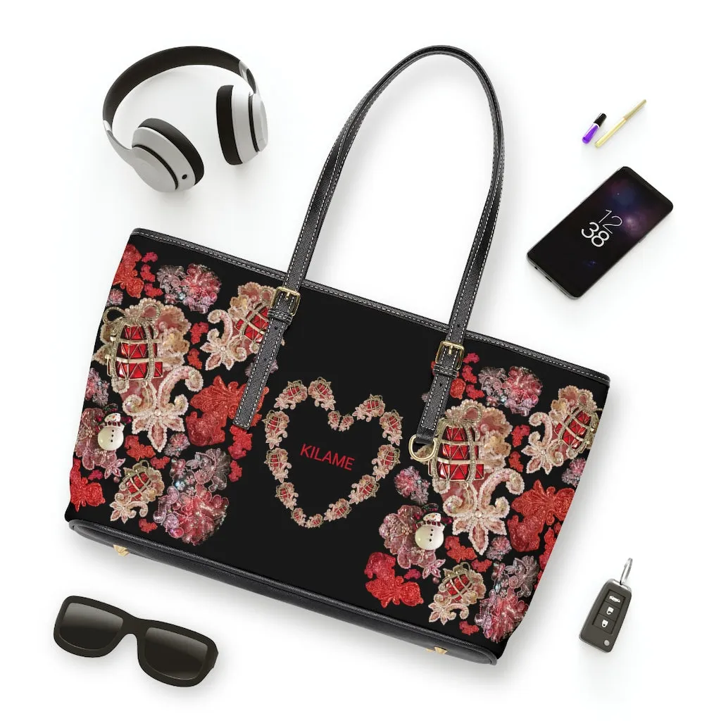 PU Leather Shoulder Bag 'Holidays Heart'