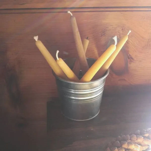 pure beeswax taper candles