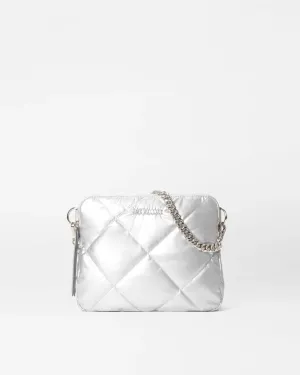 Quilted Madison Crossbody | Matte Silver