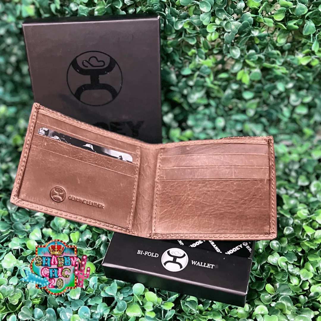 "HOOEY CLASSIC" SMOOTH BROWN BIFOLD WALLET