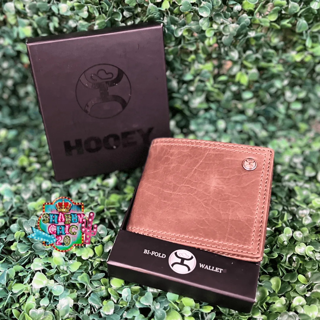 "HOOEY CLASSIC" SMOOTH BROWN BIFOLD WALLET