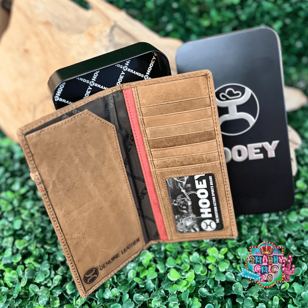 "RANGER" TAN W/EMBROIDERED ACCENTS RODEO HOOEY WALLET