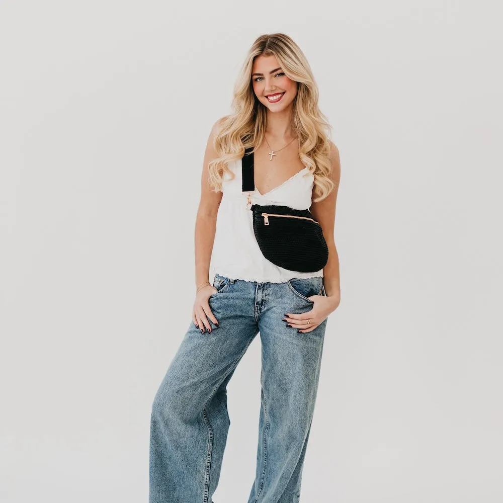 Rachel Raffia Bum Bag by Pretty Simple