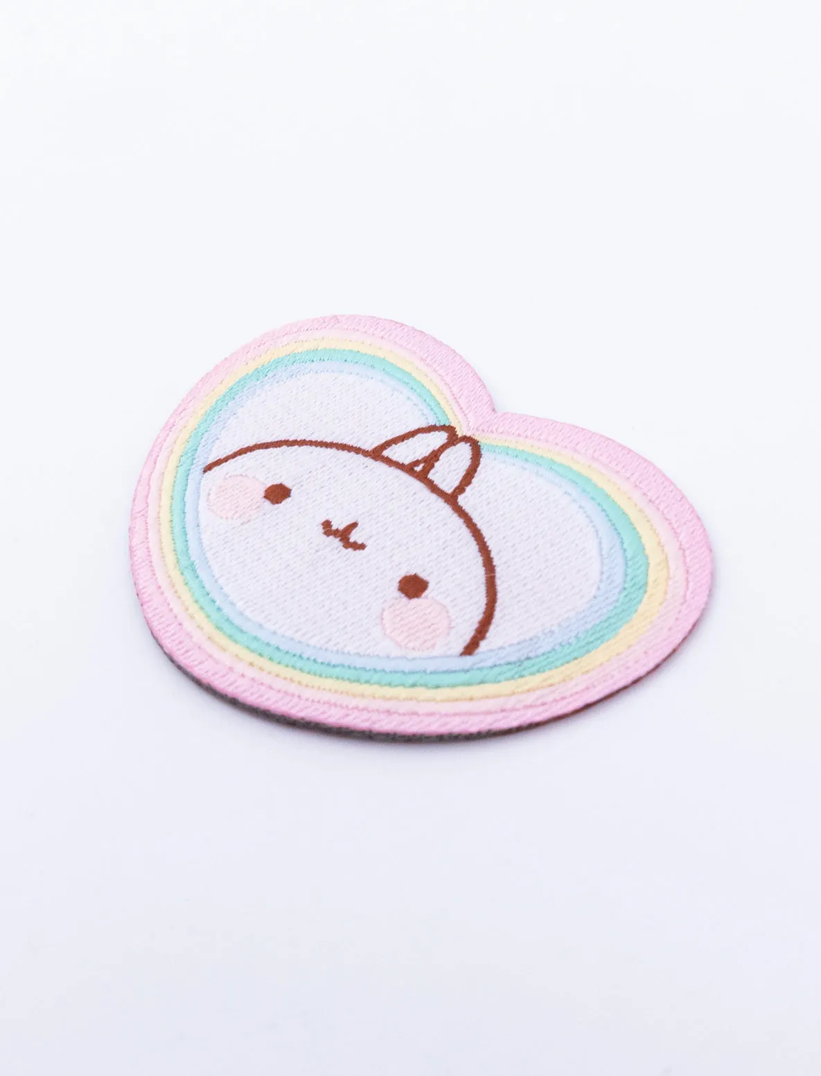 Rainbow Always Wins Molang Embroidered Patch Sticker