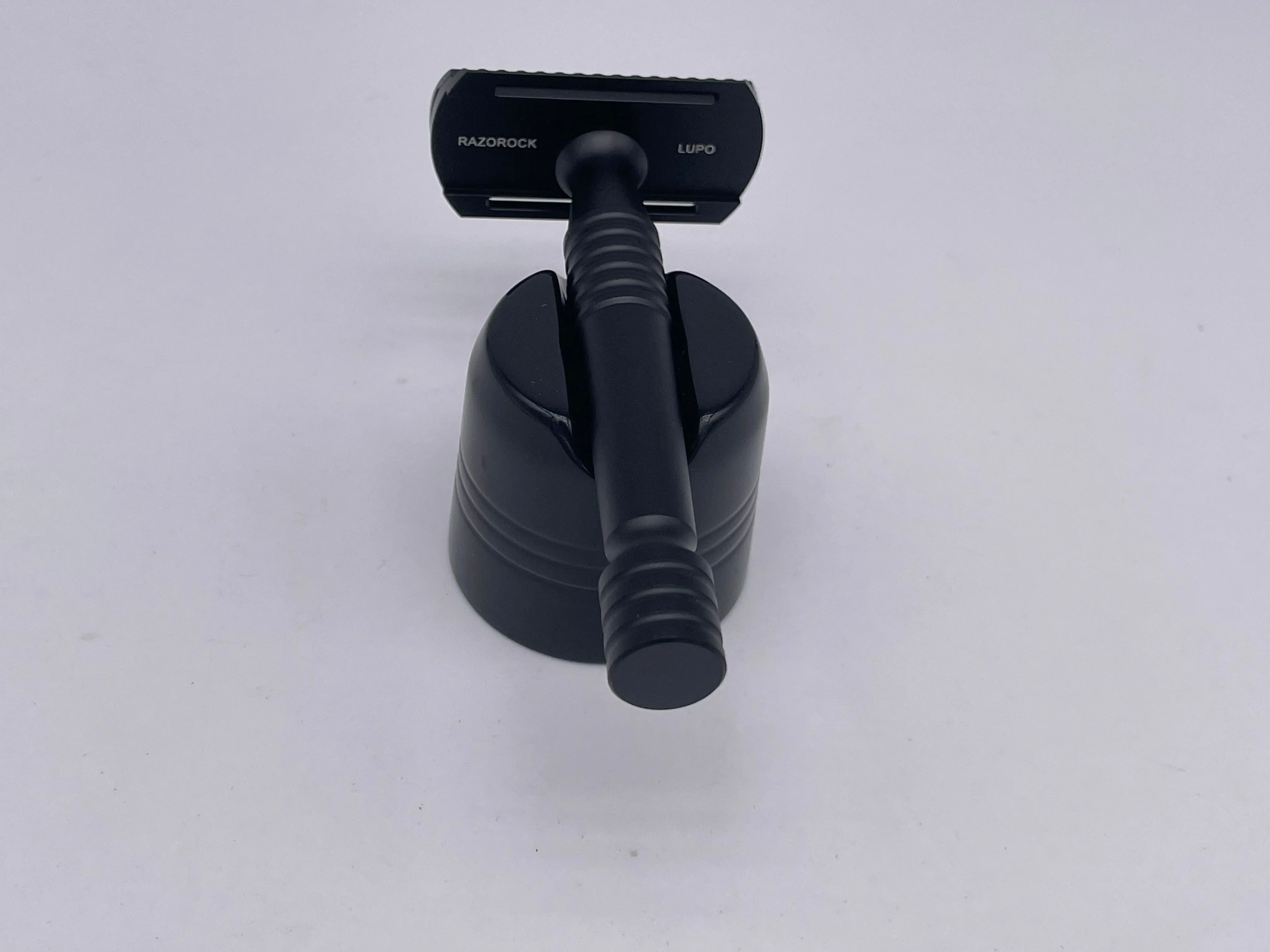 RazoRock Lupo (Wolf) Black Double Edge Safety Razor - Aluminium Black Anodised
