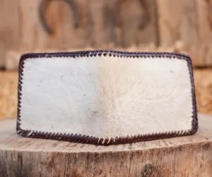 Real COWHIDE NATURAL HAIR cowboy leather western wallet