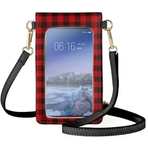Red Plaid Phone Crossbody Bag Preorder - Closing 5/5 - ETA Early June