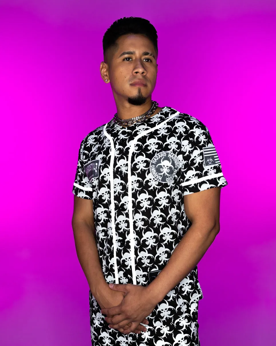 Reflective Hardstyle Biohazard 150 BPM Or Die Baseball Jersey