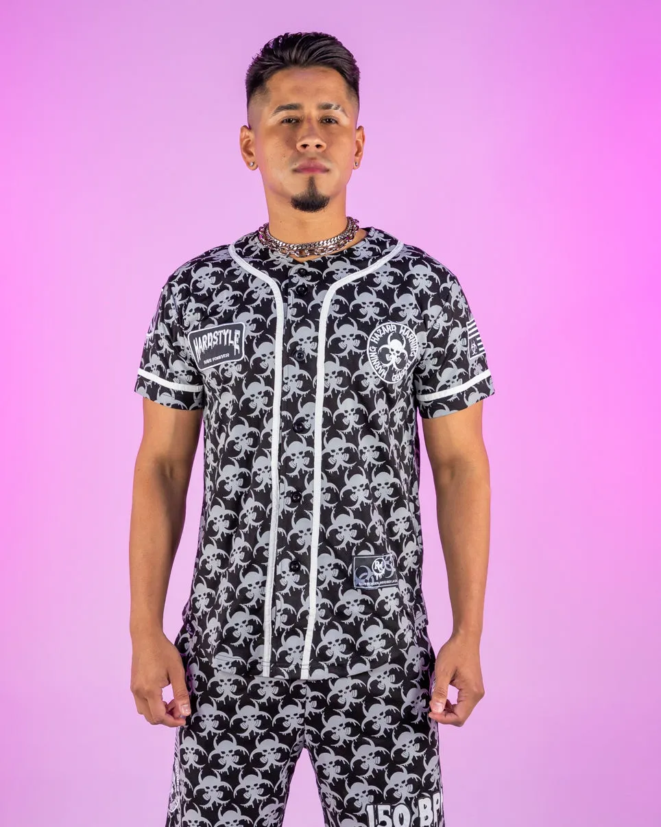 Reflective Hardstyle Biohazard 150 BPM Or Die Baseball Jersey