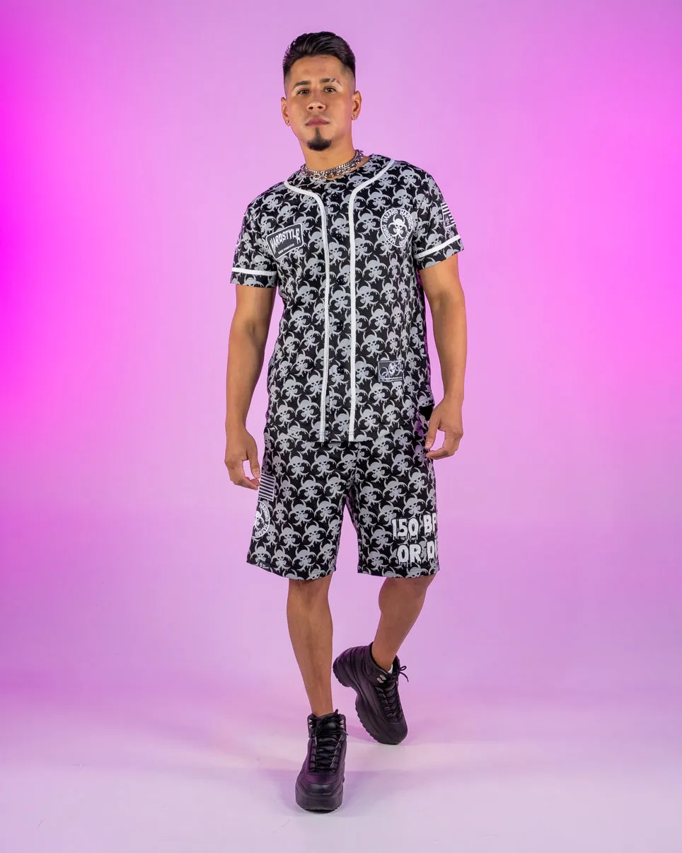 Reflective Hardstyle Biohazard 150 BPM Or Die Baseball Jersey