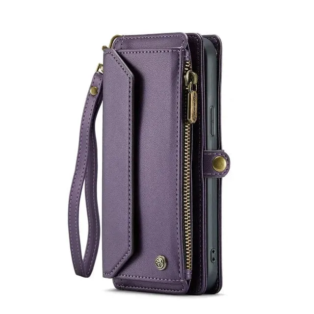 RFID Crossbody Leather Wallet Phone Case