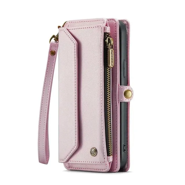 RFID Crossbody Leather Wallet Phone Case