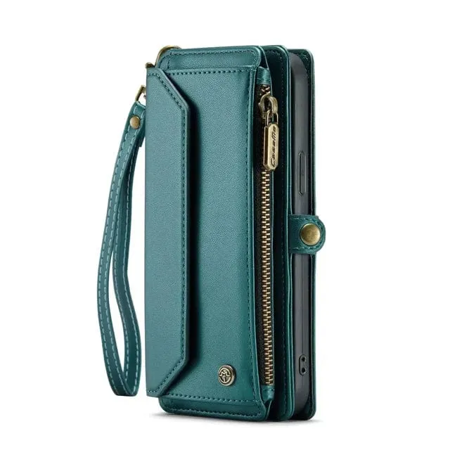 RFID Crossbody Leather Wallet Phone Case