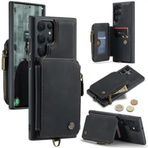RFID Leather Wallet Case For Samsung