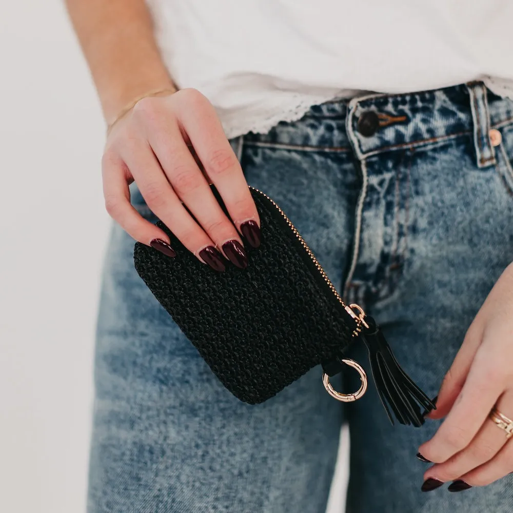 River Raffia Clippable Card Holder Wallet by Pretty Simple