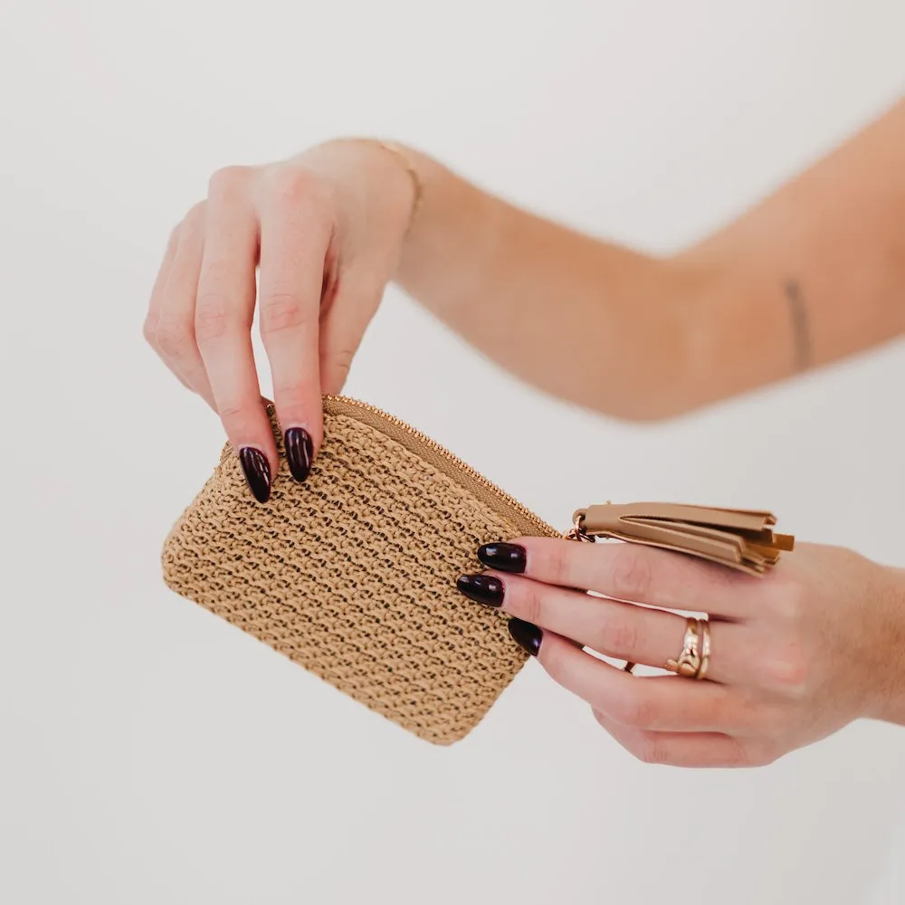 River Raffia Clippable Card Holder Wallet by Pretty Simple