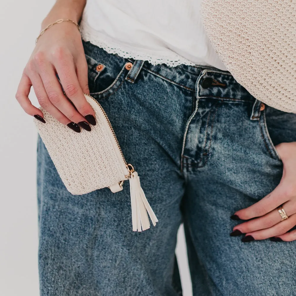 River Raffia Clippable Card Holder Wallet by Pretty Simple